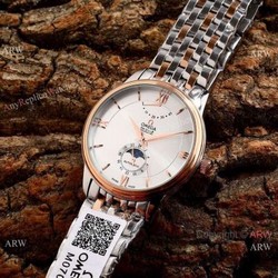 Omega De Ville Fake 40mm Watch 2-Tone Rose Gold Moonphase