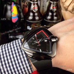High Quality Replica Hamilton Ventura XXL Auto Elvis Black PVD Watch