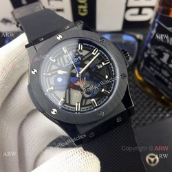 Hublot Classic Fusion Skeleton Copy Watches  All Black