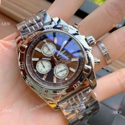Top AAA Replica Breitling Chronomat Chronograph Watches Ss Chocolate Face