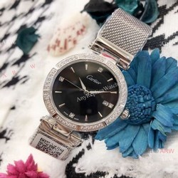 Copy Cartier Pasha de 35mm watch Stainless Steel Black Dial