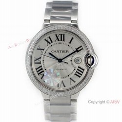 (CR) Swiss Grade Ballon Bleu de Cartier Watch Copy Stainless Steel 42mm