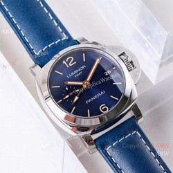 (VS) Copy Panerai Luminor 1950 GMT Blue Dial PAM 688 Watch Swiss Panerai Bracelet