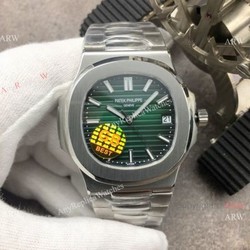 Swiss Replica Patek Philippe Nautilus Green Dial Watch  GB Factory