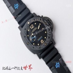 1:1 Best Edition Swiss Panerai Luminor 1950 Submersible Carbon Watch VS Factory
