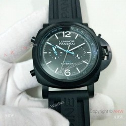2019 Copy Panerai Luminor PCYC Flyback Automatic Black Watch PAM788