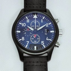 2019 Copy IWC Pilots TOP GUN Chronograph Black Watch