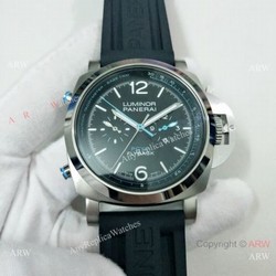 2019 Copy Panerai Luminor PCYC Flyback PAM764 Watch SS Green Marker