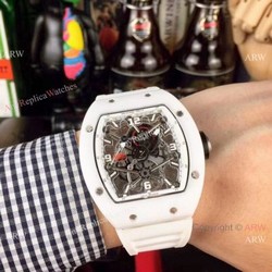 Richard Mille RM 012 White Ceramic Men Watch  Swiss Quality Replica