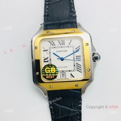 (GB) Swiss Copy Cartier Santos 2-Tone Mens Watch  2019 New