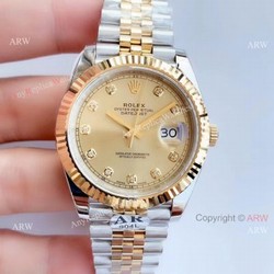 Super Clone Rolex Datejust II Two Tone Jubilee Diamond  Face Watch AR Factory Watch