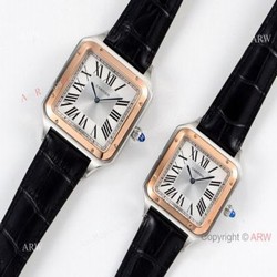 Swiss Grade One Cartier Santos-Dumont Couple Wrist / New Cartier Watches