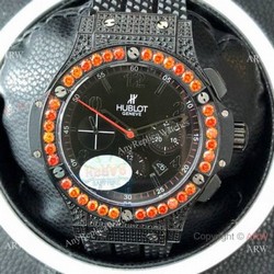 Swiss 7750 Hublot Big Bang Evolution Diamond Replica Watch All Black