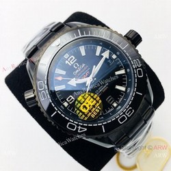 Swiss OE Factory Omega Planet Ocean Deep Black 600m All Black Watch Omega Seamaster Super Clone