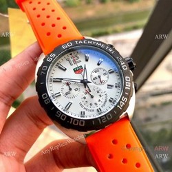 New Copy Tag Heuer F1 Formula 1 Chronograph Watches Orange and White