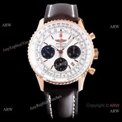 JF Factory Breitling Navitimer 01 Watch Rose Gold White Dial