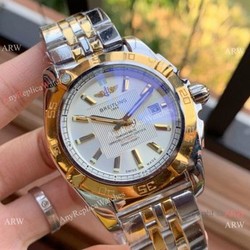 New Copy Breitling Chronomat 01 43mm Watches Two Tone and White