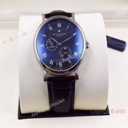 2019 Replica Patek Philippe Moon Phase SS Black Dial Watch