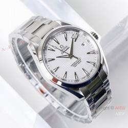 (VSF)Omega Seamaster Aqua Terra Copy Watch SS White Dial