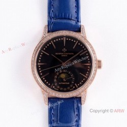 (VC) Swiss Vacheron Constantin Patrimony Moon 32mm Watch Rose Gold Vacheron Constantin Geneve Fake Wrist