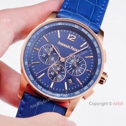 Replica Audemars Piguet Code 11.59 Watch Rose Gold Blue Dial