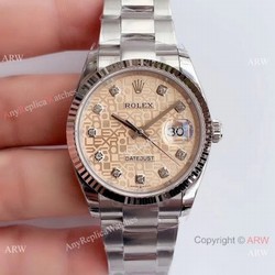 (EW) AAA Swiss Rolex EW Factory Datejust Stainless Steel Rose Gold computer Dial Watch