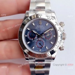 Noob Factory Swiss 4130 Rolex Daytona SS Blue Dial Watch Best Chinese Replica Watches