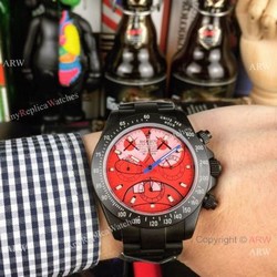 Rolex Daytona All Black Red Dial 40mm Watches Rolex Blaken Replica
