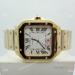 New Replica Cartier Santos de All Gold Watch 39mm or 35mm