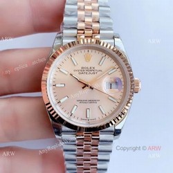 EW factory Replica Rolex Oyster Perpetual Datejust Salmon Dial Jubilee Watch 36mm