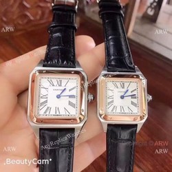Japan Grade New Cartier Watches Cartier Santos Dumont 2 Tone Rose Gold