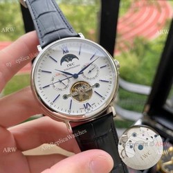 IWC Moonphase Tourbillon White Dial Watches Replica IWC Watch