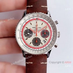 Swiss Grade Breitling Navitimer B01 TWA Limited Edition White Dial Watch A7750 Movement