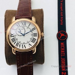 (EGF) New Replica Ronde De Cartier White Dial Rose Gold Automatic Watch 40mm
