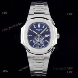 New Patek Philippe Nautilus Blue Dial Stainless Steel Case Swiss Luxury Replica Watch