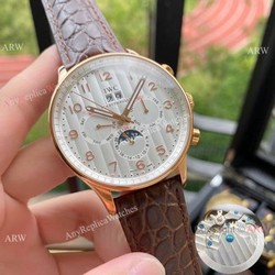 Wholesale Copy IWC Portuguese Moonphase Rose Gold Watches