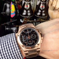 Fake IWC Aquatimer Chronograph Rose Gold Men Watches 42mm