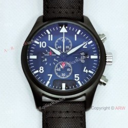 Copy IWC Big Pilot Spitfire Chronograph All Black Watch 43mm
