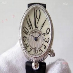 Replica Breguet Ladies Reine De Naples Diamond Watch With White Mop Dial