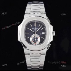 New Patek Philippe Nautilus Chronograph 5980 Mens Watch Replica  Dark Blue Dial
