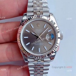 AR Factory V3 Replica Rolex Datejust 41 Rhodium Dial Rolex 126334 Jubilee Watch