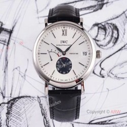 Swiss Iwc Portofino Automatic Watch  Iwc Portofino 8 Days White Dial Power Reserve Fake Watch