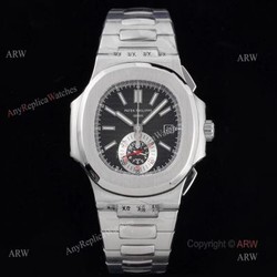 New Patek Philippe Nautilus Stainless Steel Black Dial Patek 5980 Swiss Copy Watch