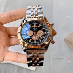 Two Tone Rose Gold Breitling Chronomat B01 Copy Watch 45mm