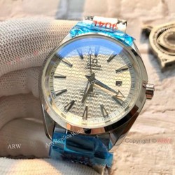 Best Replica Omega Aqua Terra 150 M Automatic Watches Stainless Steel Wave Dial