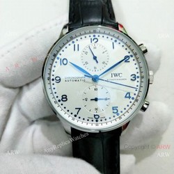 IWC Portuguese Rattrapante SS White Dial Watch  Automatic Movement
