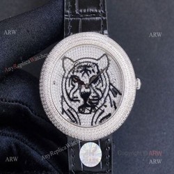 Swiss Grade Cartier Panther Diamonds Cartier Watch Copy Men 44mm