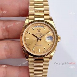 (EWF) Replica Rolex Day-Date 36mm Men Watch All Gold Stick Markers