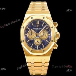 OM Factory New Upgraded Swiss Replica Audemars Piguet Royal Oak Chronograph Blue Dial Mens Watch