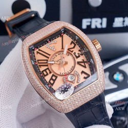 Best Replica Franck Muller Vanguard Yachting v45 Diamond Rose Gold Dial Watches
